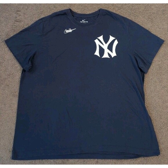 Nike MLB New York Yankees Mickey Mantle Blue T-Shirt Jersey Men's 2XL - Picture 1 of 4